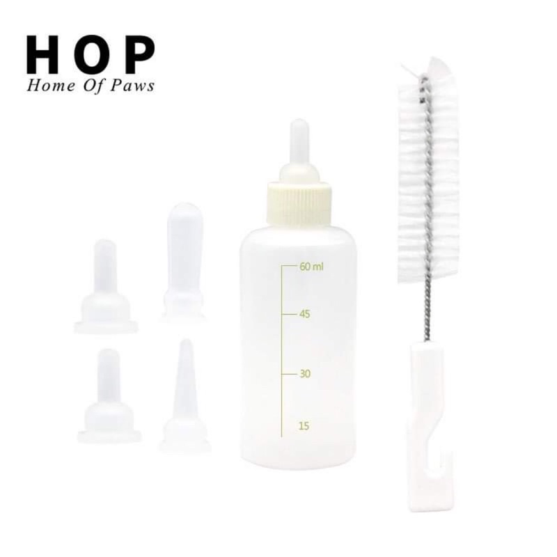 Bình sữa kèm dụng cụ vệ sinh cho chó mèo con