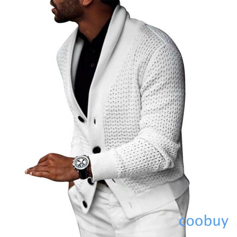 Áo Khoác Cardigan Dệt Kim Màu Trơn Cho Nam | BigBuy360 - bigbuy360.vn