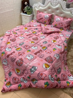 Set ga gối chăn phao poly cotton