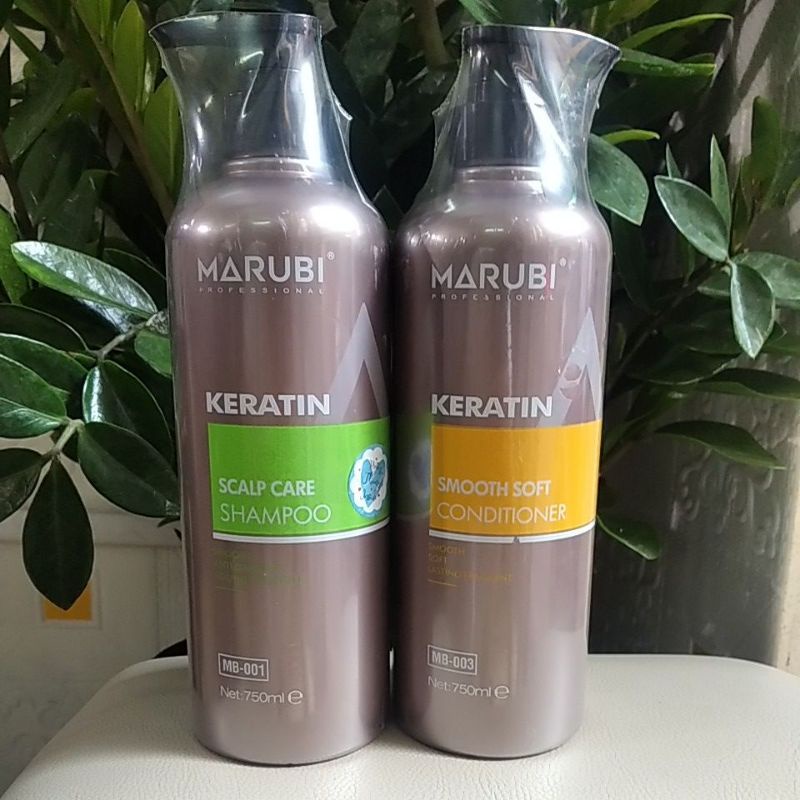 Dầu gội xả keratin marubi phục hồi tóc 750ml hương thơm mềm mượt