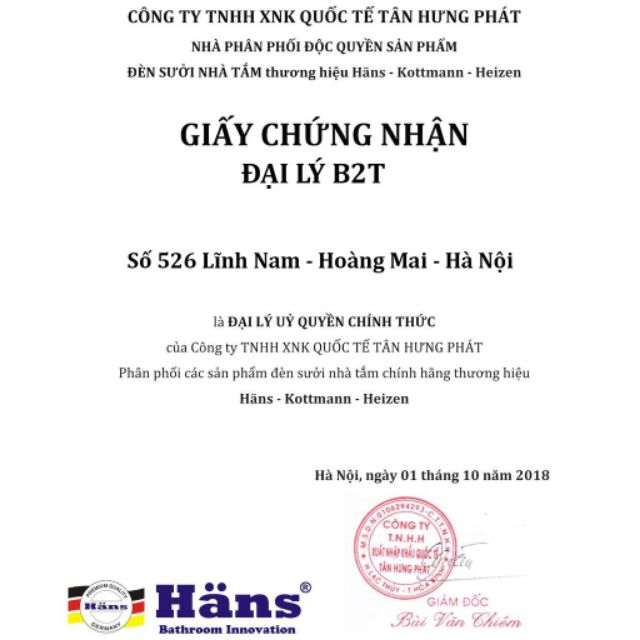 [CHÍNH HÃNG] ĐÈN SƯỞI NHÀ TẮM HỒNG NGOẠI KOTTMANN 2 BÓNG MẠ VÀNG K2B-Q