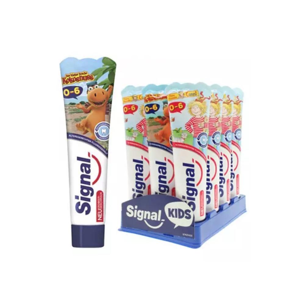 Kem đánh răng Signal 50ml cho bé nuốt được từ 1-6 tuổi, trên 6 tuổi, Hàng Đức nội địa - Shop Mecici