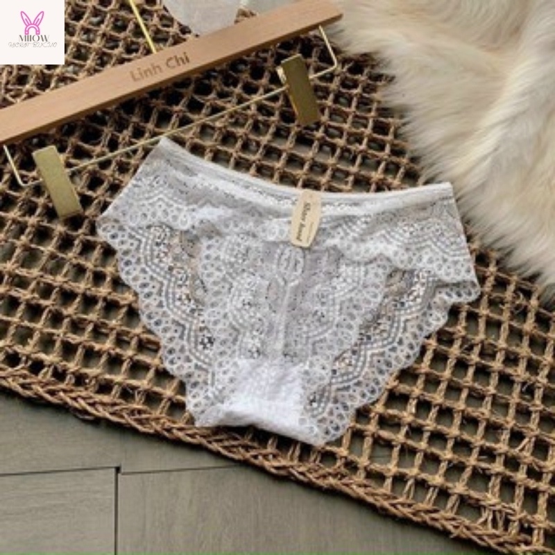 Quần Lót Nữ Ren Sexy thiết kế họa tiết ren xuyên thấu siêu gợi cảm quyến rũ mã A12