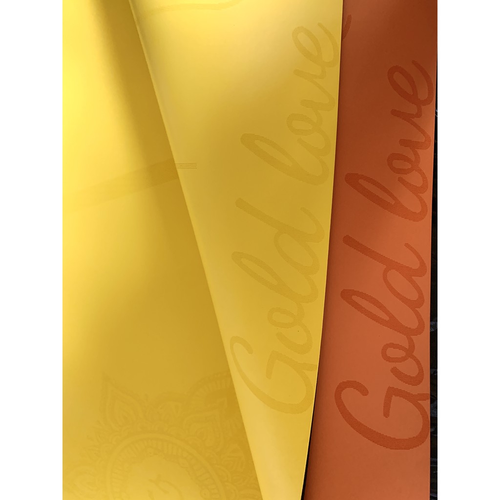 Thảm tập Yoga - Gym  PU định tuyến Goldlove 5mm siêu bám , chống trơn, bền đẹp