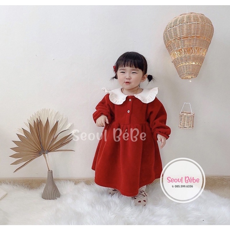 Váy cổ bèo Aosta Princess dress điệu đà cho bé made in Korea