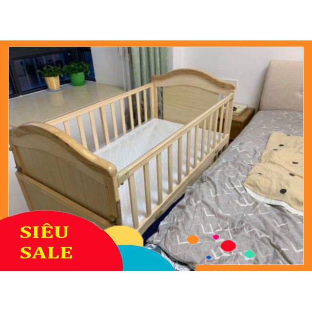 Giường cũi trẻ em, nôi cũi đa năng cho bé kéo dài cỡ 120*70*102