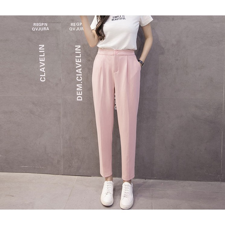 SUXI Quần Dài Nữ Ống Rộng Chất Liệu Chiffon Siêu Mỏng 4 Mùa