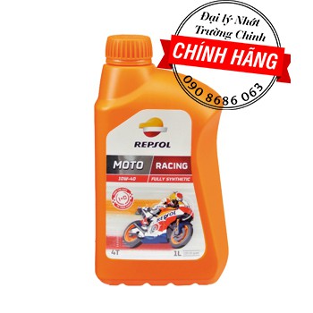 Nhớt Repsol Racing 10W40 chính hãng mẫu mới có seal, Tem hợp quy