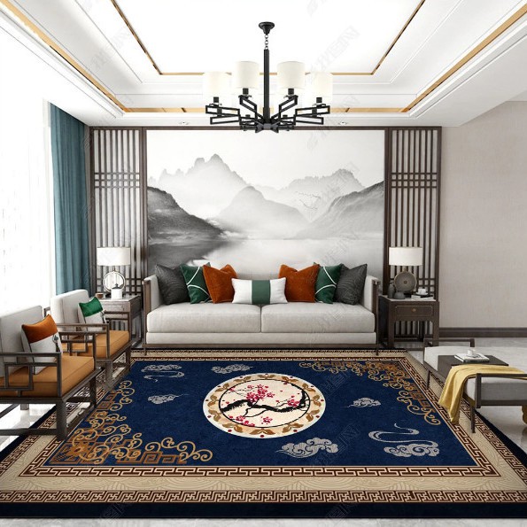 Thảm trải sàn phòng khách sang trọng cổ điển phong cách châu Âu