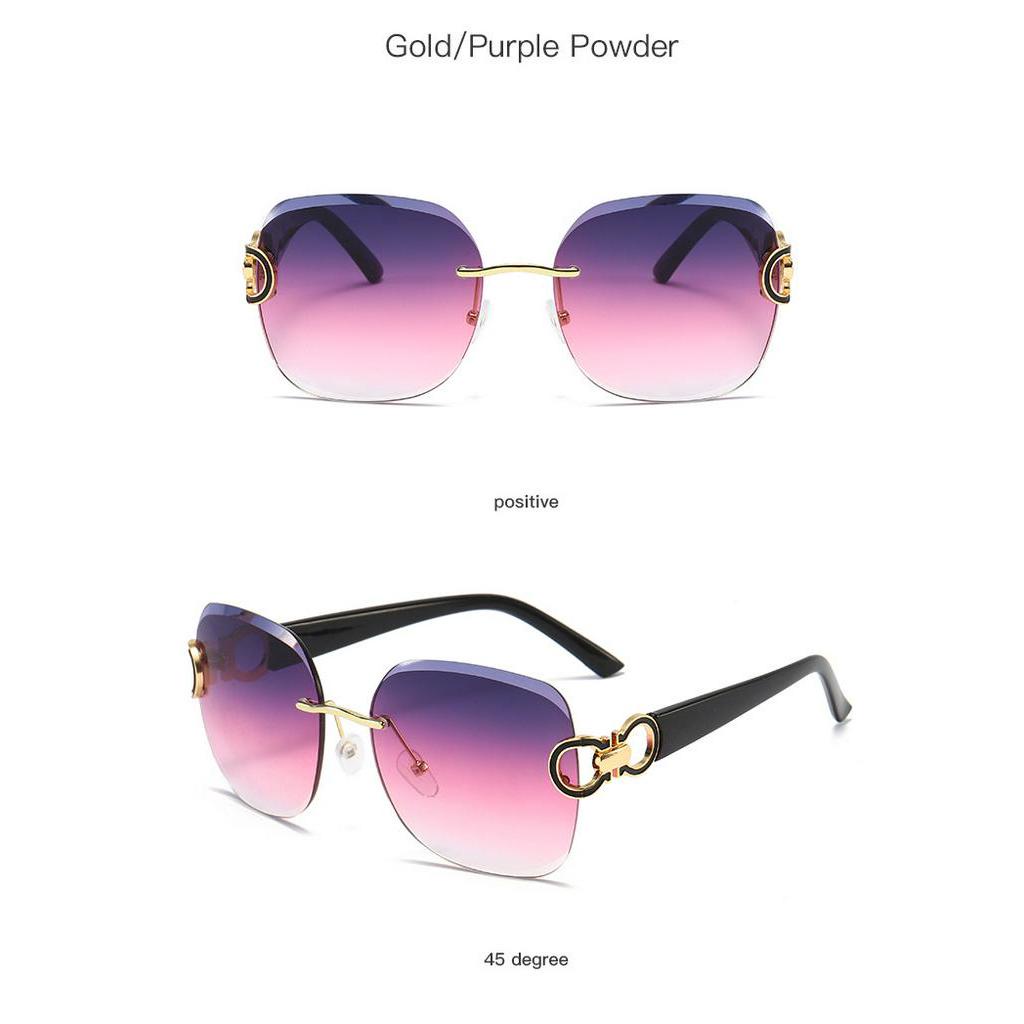 Kính mát HENGHA gọng oversize phong cách thời trang Hàn Quốc cho nữ