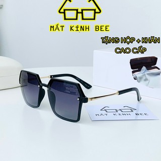 Mắt kính thời trang form vuông gọng nhựa cực đẹp nhiều màu BEE1260 tặng hộp + khăn