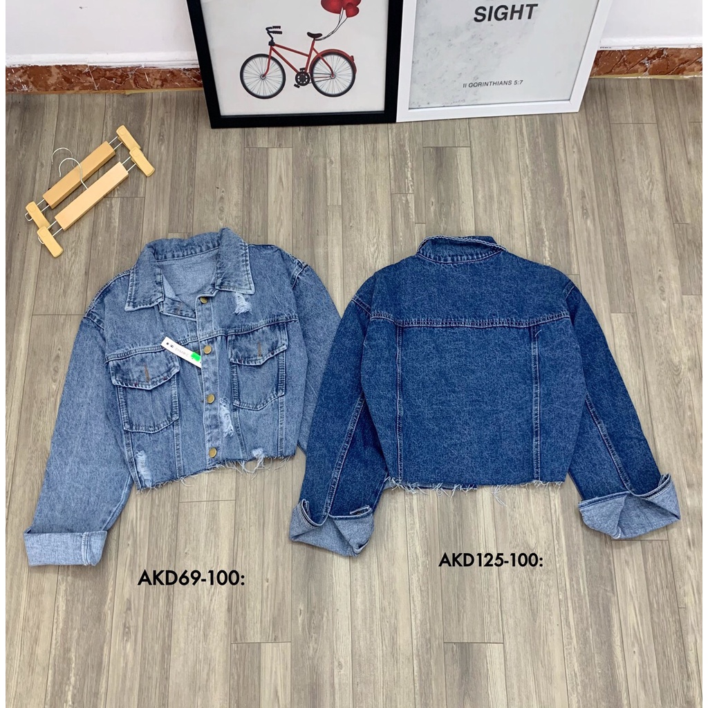 Áo khoác jeans lửng bigsize