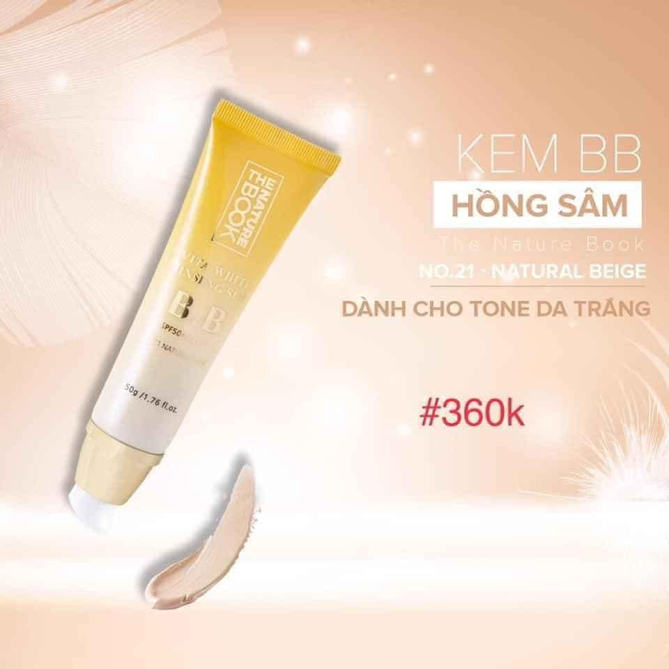 KEM BB HỒNG SÂM THE NATURE BOOK No.21 (Dành cho làn da trắng)