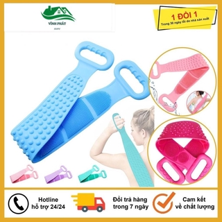 Chà Lưng Khi Tắm, Dụng Cụ Dây Chà Lưng Khi Tắm Silicon 2 Mặt, Giúp Kỳ Cọ Tẩy Da Chết Khi Tắm, Siêu Tiện Dụng