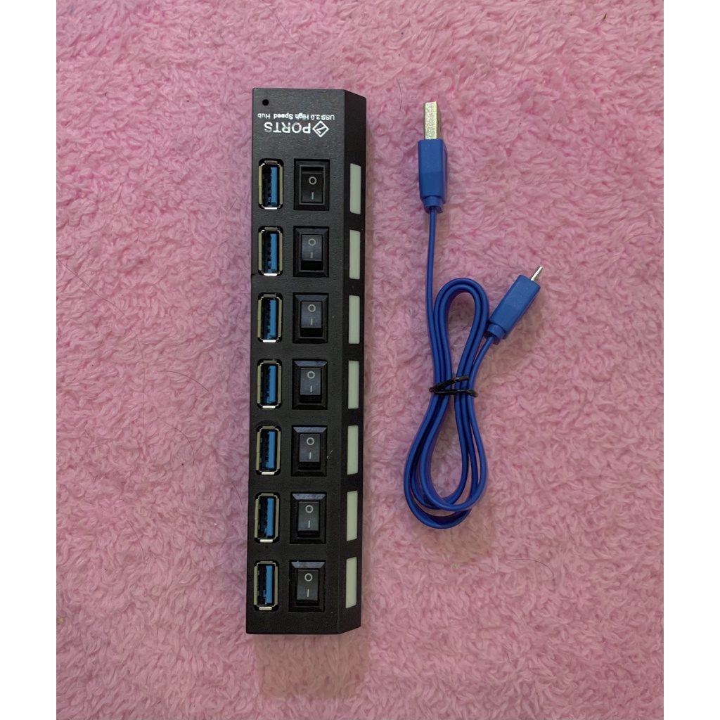 Bộ Hub Chia Cổng Usb - 4 cổng, 7 Cổng có công tắc. Chuẩn 3.0 Tốc Độ Cao, Tiện Dụng (No Box)