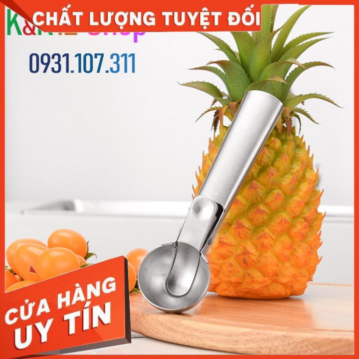 Muổng múc kem đa năng. Dụng cụ múc kem, trái cây bằng inox size vừa và lớn
