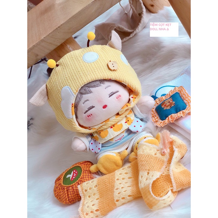 Bộ Bơ mật ong cho bé doll 15cm 20cm