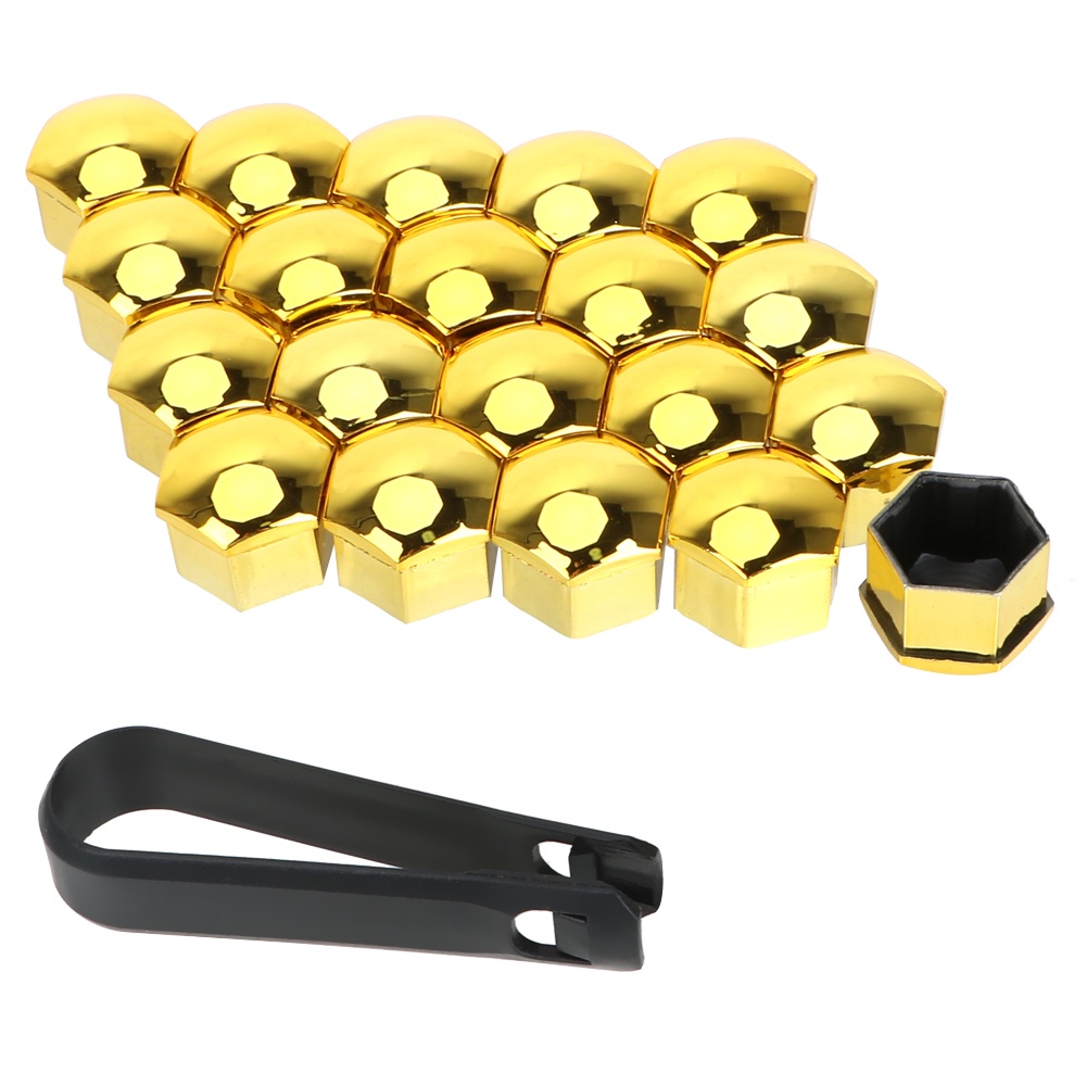 Bộ 20 nắp đậy ốc vít trang trí bảo vệ bánh xe hơi 17mm/19mm
