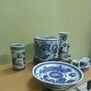 Combo bộ thờ cúng ban thần tài 9 món size 58 cm
