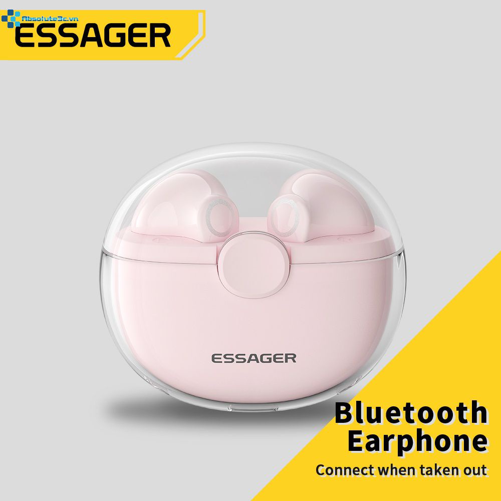 Essager Tws Tai Nghe Chụp Tai Không Dây Bluetooth 5.1 Tai Nghe Nhạc Stereo Tai Nghe Thể Thao Điều Khiển Cảm Ứng 335Mah Chờ Lâu Dài Với Mic V