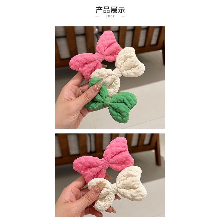 Kẹp Tóc Nơ Score Cao Cấp Phong Cách Nhật Hàn Dễ Phối Đồ Cho Nữ