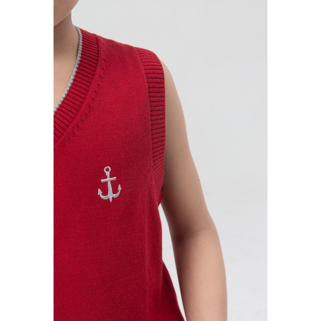 [Mã WABRIVY50 - 10% - ĐH từ 250K] Áo gile len bé trai viền cổ IVY moda MS 56K0732