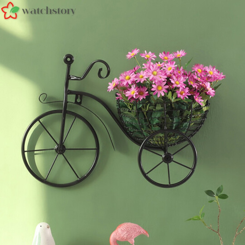 Giỏ hoa treo tường hình xe đạp phong cách cổ điển độc đáo trang trí nhà cửa xinh xắn