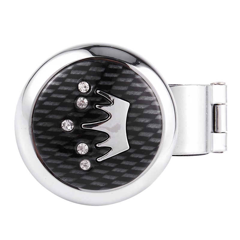 Check Pattern Metal Plastic Handle Steering Wheel Spinner Knob for Auto Truck
