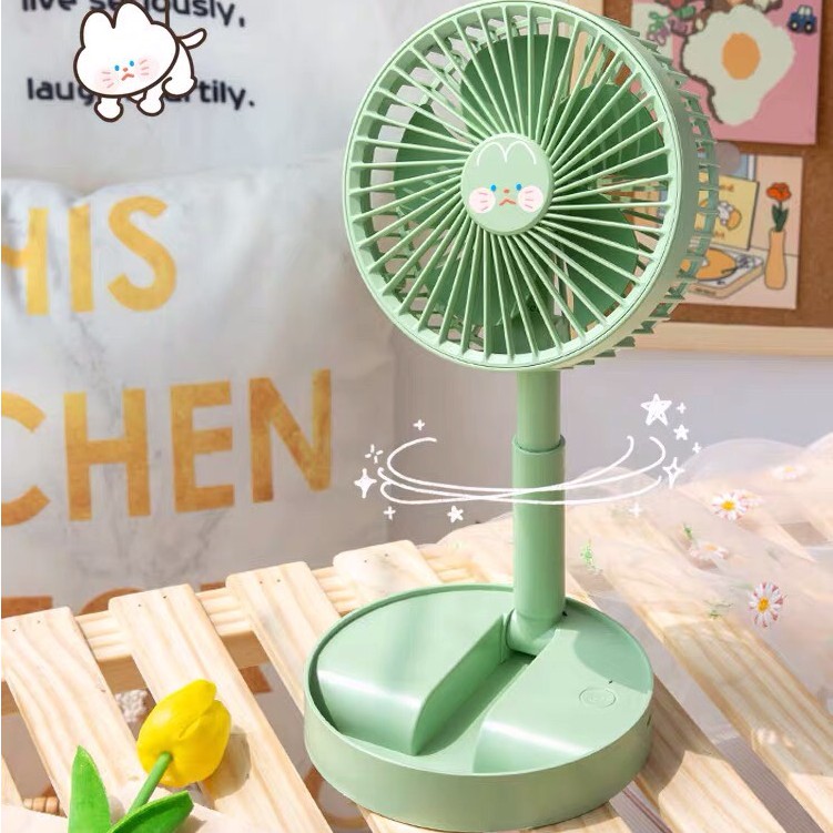 Quạt để bàn mini - Quạt gấp gọn mini - Quạt tích điện để bàn dùng 4h tiện lợi | BigBuy360 - bigbuy360.vn