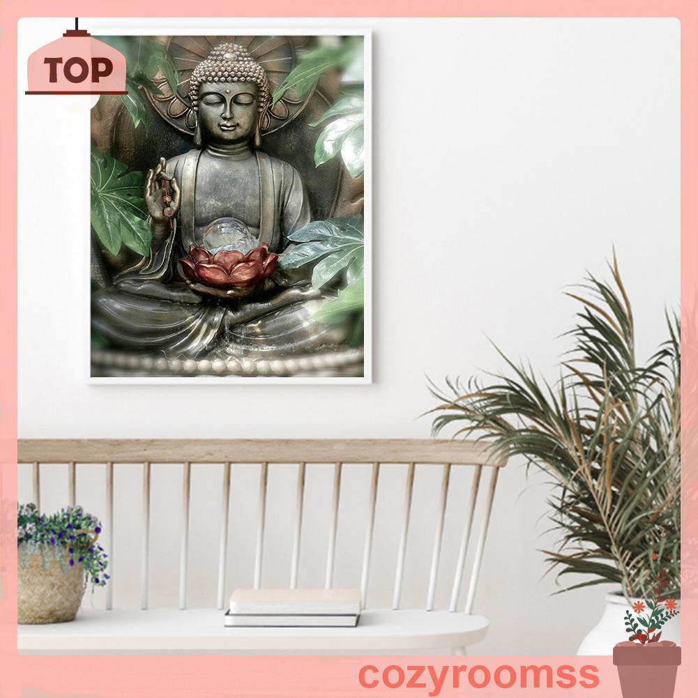 (canvas no printing)  Tranh Thêu Chữ Thập DIY 11CT Hình Phật Độc Đáo