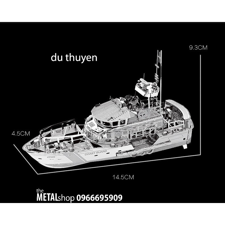 Mô hình lắp ghép 3d kim loại các mẫu du thuyền bạc