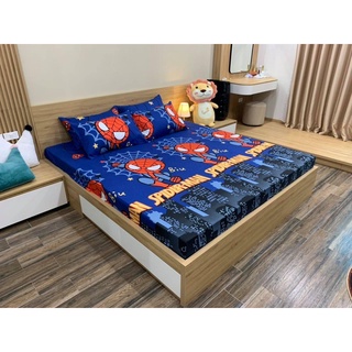 Sét Ga Gối Cotton Poly 3D Siêu Nhân Nhện