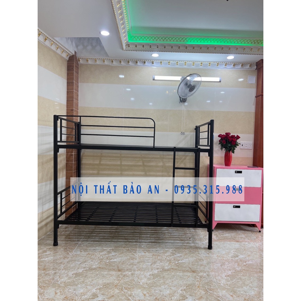 Giường sắt 2 tầng ngang 1m2 CAO CẤP dài 2m – BA120