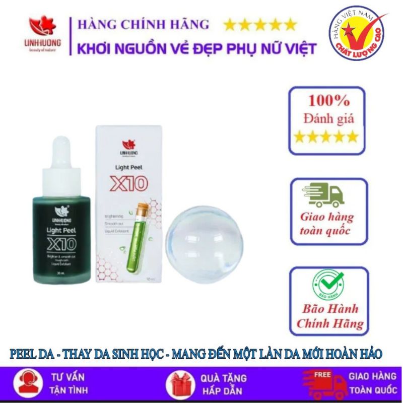 Light Peel X10 Linh Hương Chính Hãng - lăn kim, phi kim tại nhà