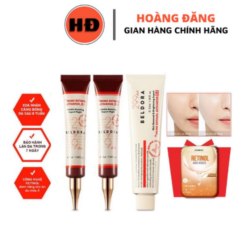 Kem dưỡng Retinol Beldora 299 Prime chống lão hóa, ngăn ngừa nếp nhăn.