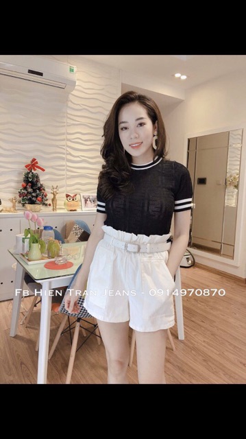 Quần short kaki túi hộp kèm đai hàng Quảng Châu