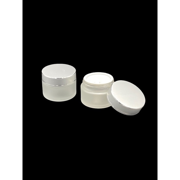 Combo 5 Hủ thủy tinh nắp bạt có miếng lót 10g,20g,30g hủ đựng Liquid hủ kem bạc