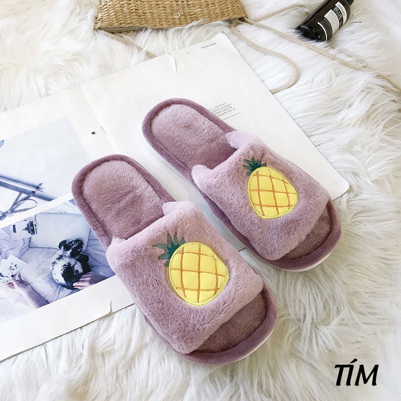 Dép Bông Hở Mũi Chân Đi Trong Nhà Hình Trái Cây - Mẫu 05