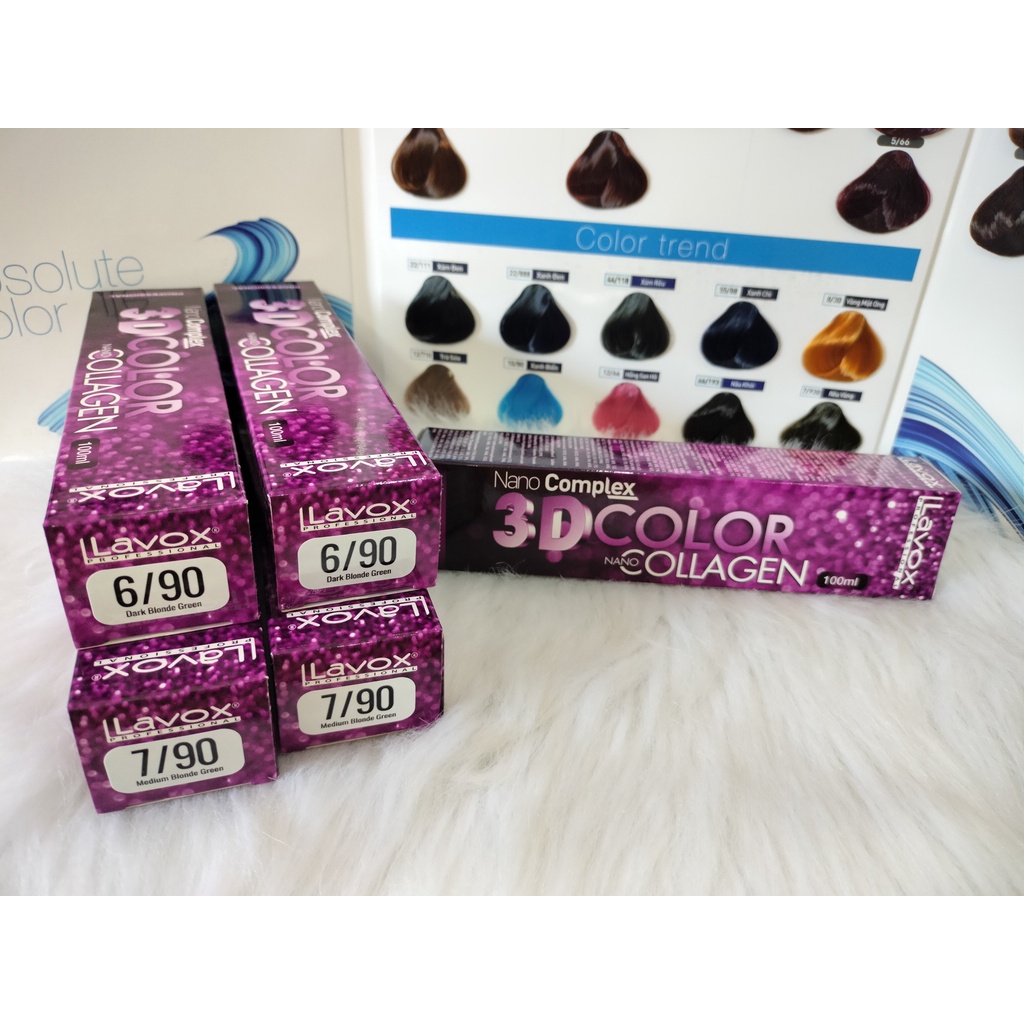 Màu nhuộm thời trang LAVOX, hồng san hô, xanh đen, xanh biển, rêu vàng, vàng mật ông, xanh chì, nâu tây