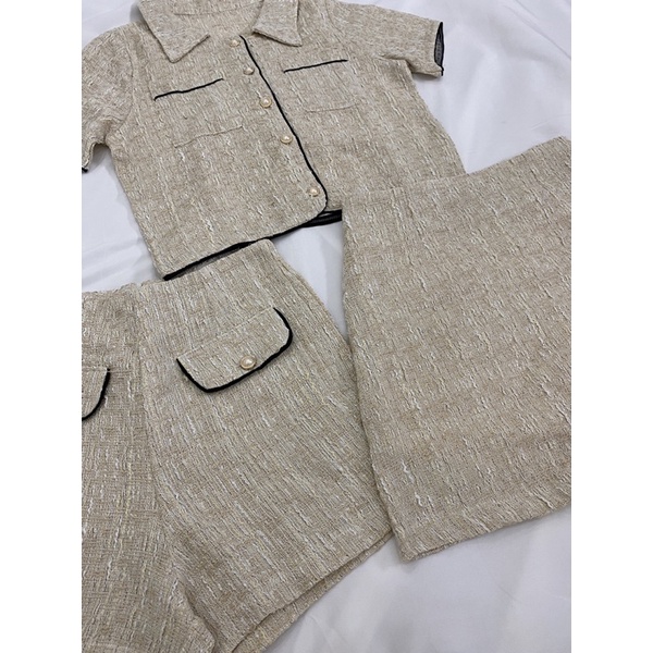 Set áo, váy, quần tweed tiểu thư (có bán lẻ)