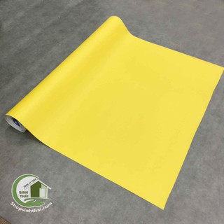 Giấy dán tường màu vàng nhám - khổ 1,2m - có sẵn keo