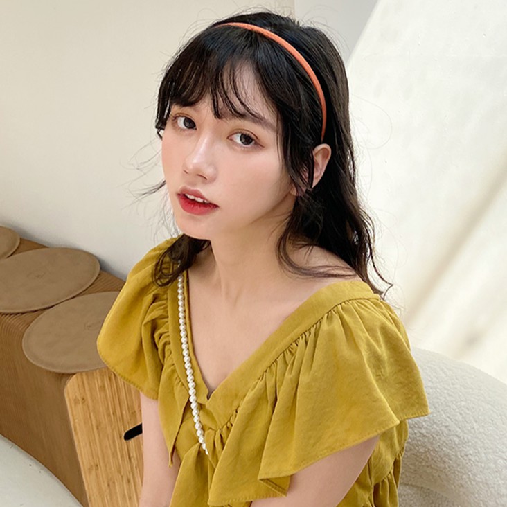Cài tóc chống trượt màu trơn xinh xắn （Hairband）