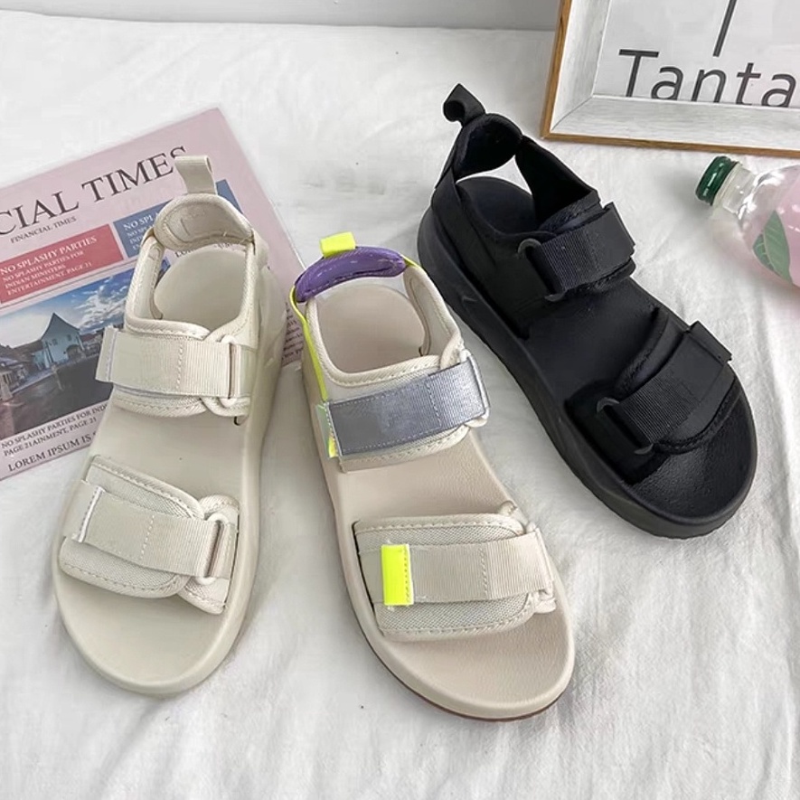 Giày sandal nữ đế bệt JS012 mới về dép quai ulzzang học sinh sinh viên