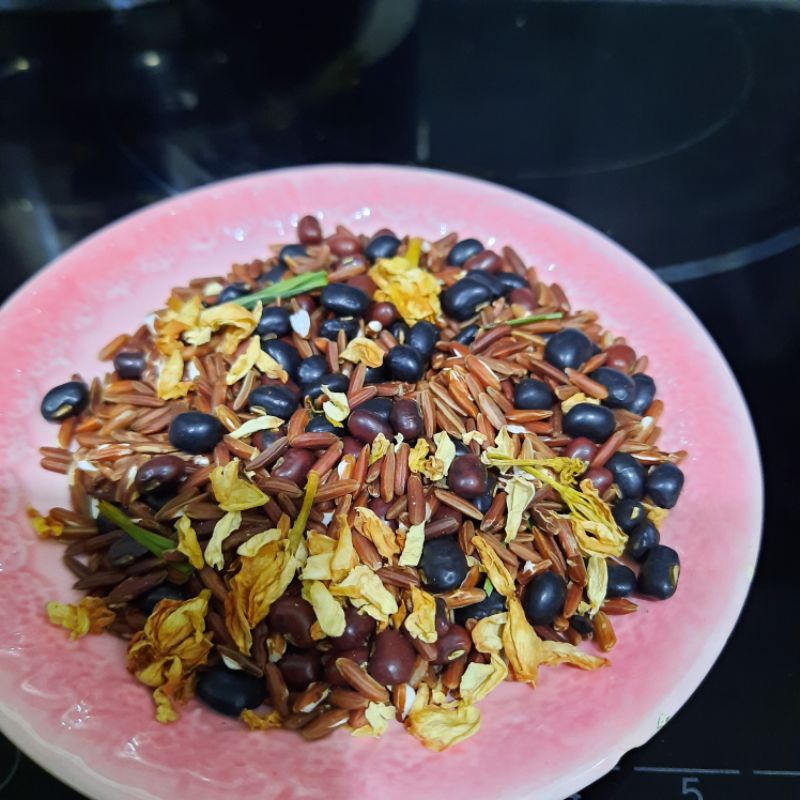 Trà gạo lứt giảm cân Dakfoodfamily, gạo lứt đậu đen đậu đỏ hoa nhài lá dứa