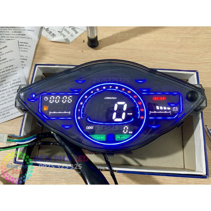 (ĐỒNG HỒ CHẾ )Đồng hồ điện tử gắn cho xe Wave Rs , Wave A , Wave 2017