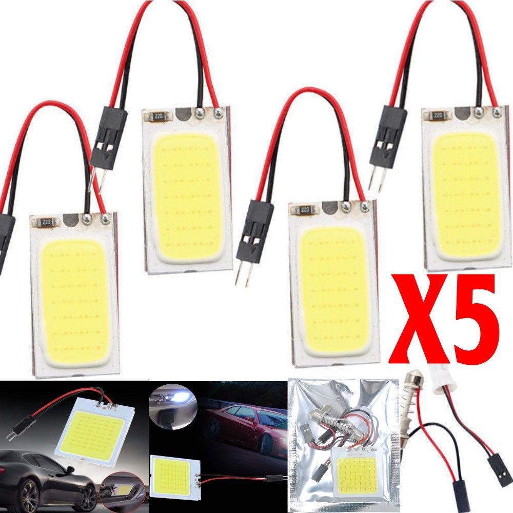 Bộ 5 đèn led T10 gắn bên trong xe ô tô
