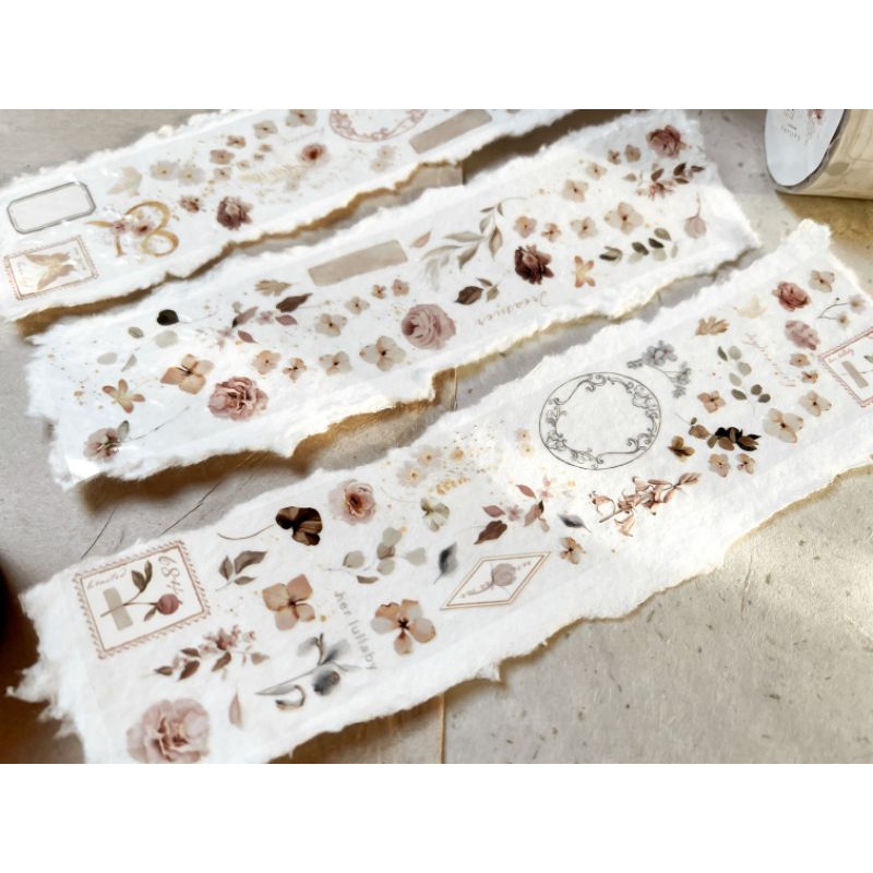 Krisna.room ♡ Hãng Heartly Paper- 1 chu kì 60cm cuộn băng dán hình hoa Lullaby