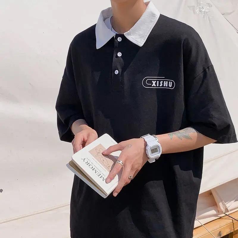 Áo polo Ngắn Tay Dáng Rộng Thời Trang Mùa Hè Dành Cho Nam