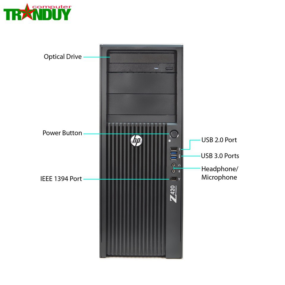 Thùng Máy Bộ  HP Workstation Z420 CPU E5 2670 8 nhân 16 Luồng Chuyên Đồ Họa Nặng | WebRaoVat - webraovat.net.vn