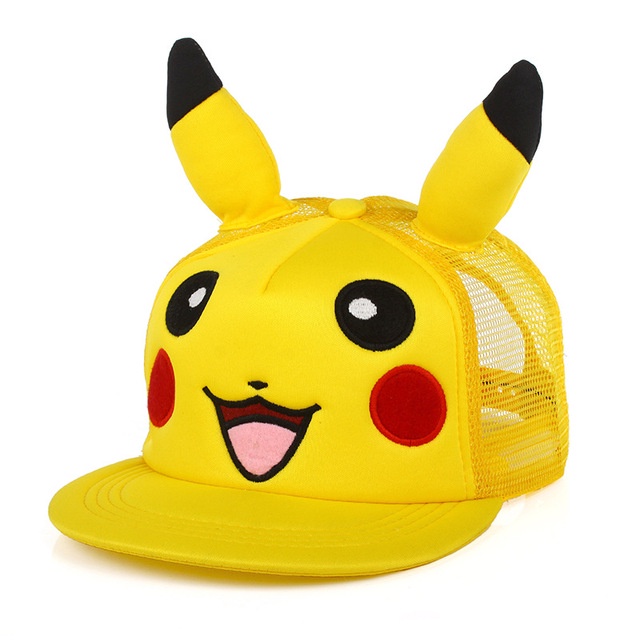 Mũ Lưỡi Trai Thêu Hình Pikachu Phong Cách Hip Hop Dành Cho Trẻ Em